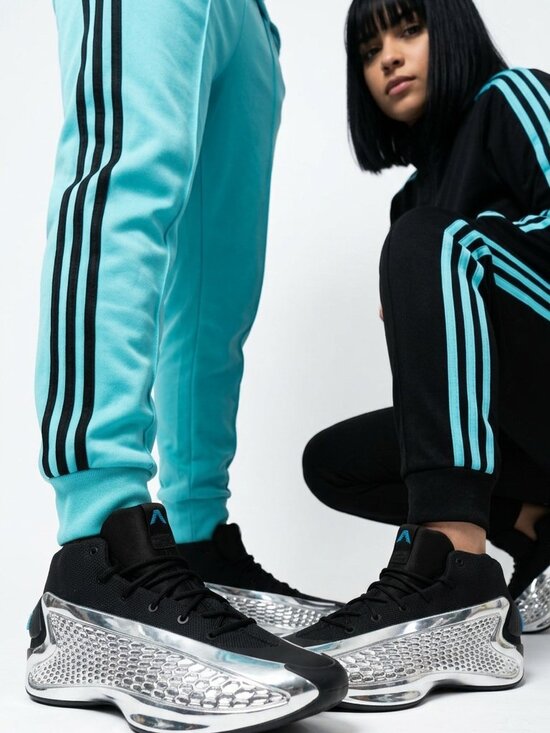 Adidas Anthony Edwards 1 AE1 “Chrome” Black Blue 9.5 Men / 10.5 Women JI0424 main image 6